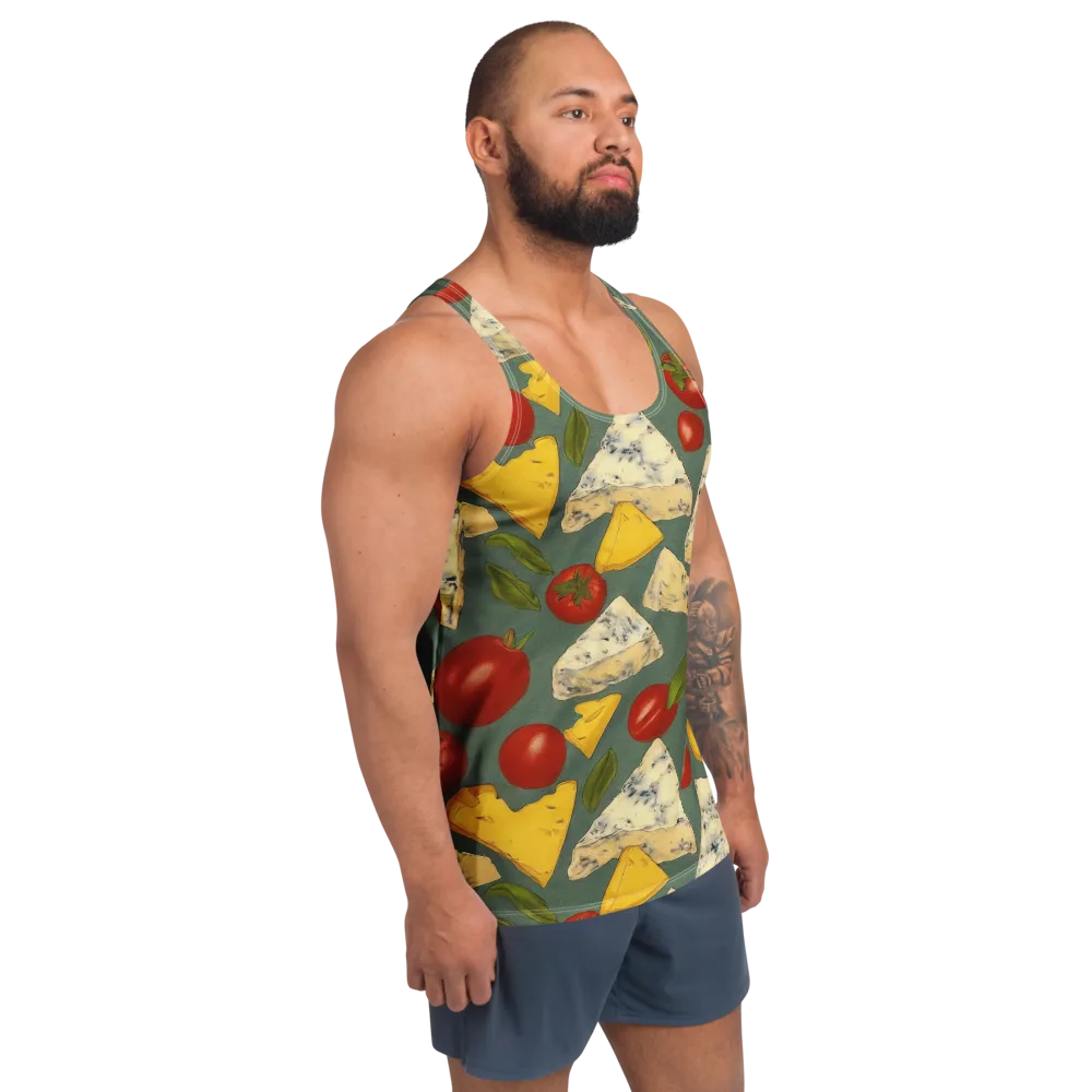 Market Day Blue on Men's Tank Top — Right Front