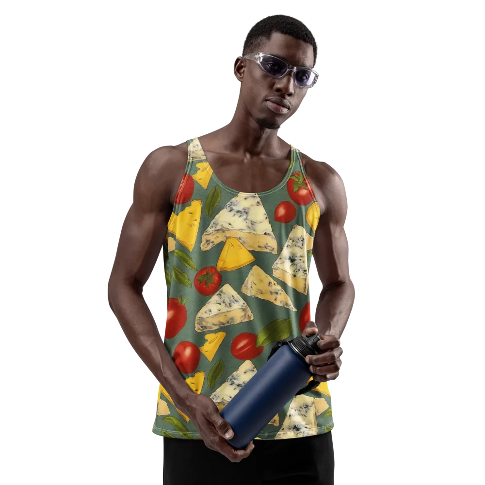 Market Day Blue on Men's Tank Top — Front