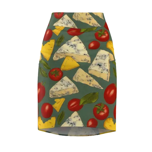 Market Day Blue on a Pencil Skirt