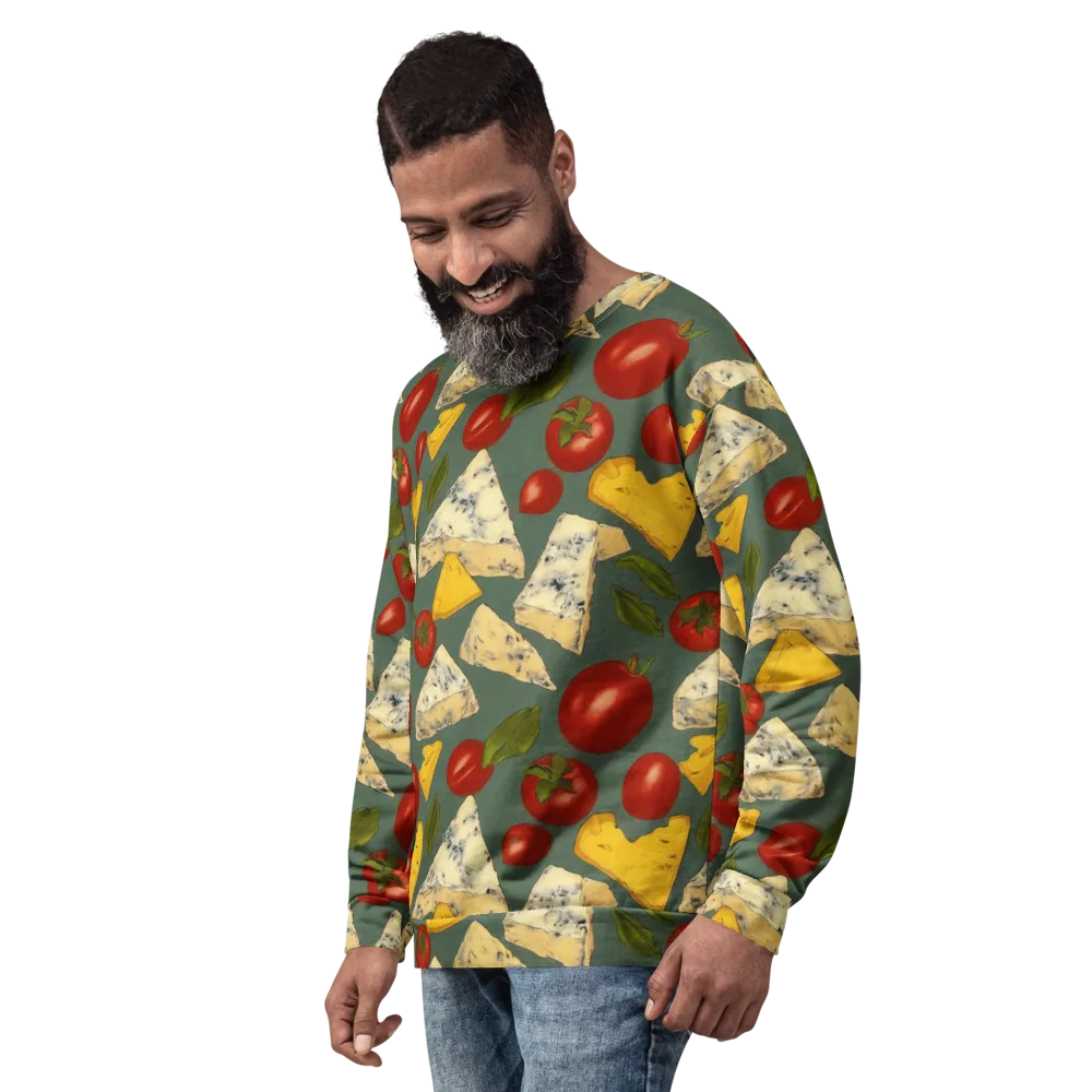 Market Day Blue on Sweatshirt — Left Front