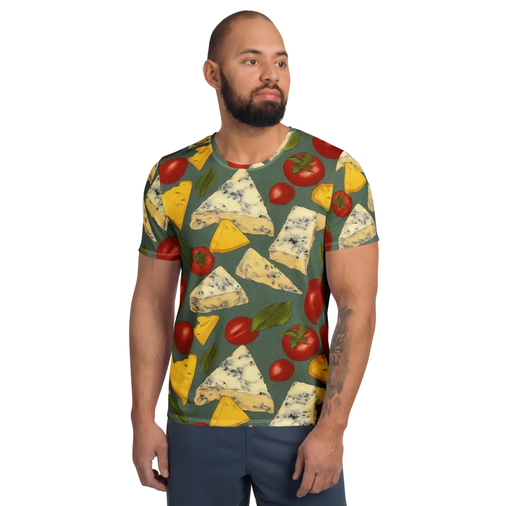 Market Day Blue on Men's Athletic T-Shirt — Front