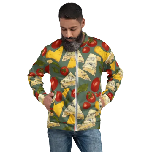 Market Day Blue on a Bomber Jacket