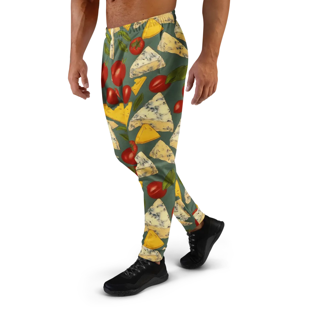 Market Day Blue on Men's Joggers — Left