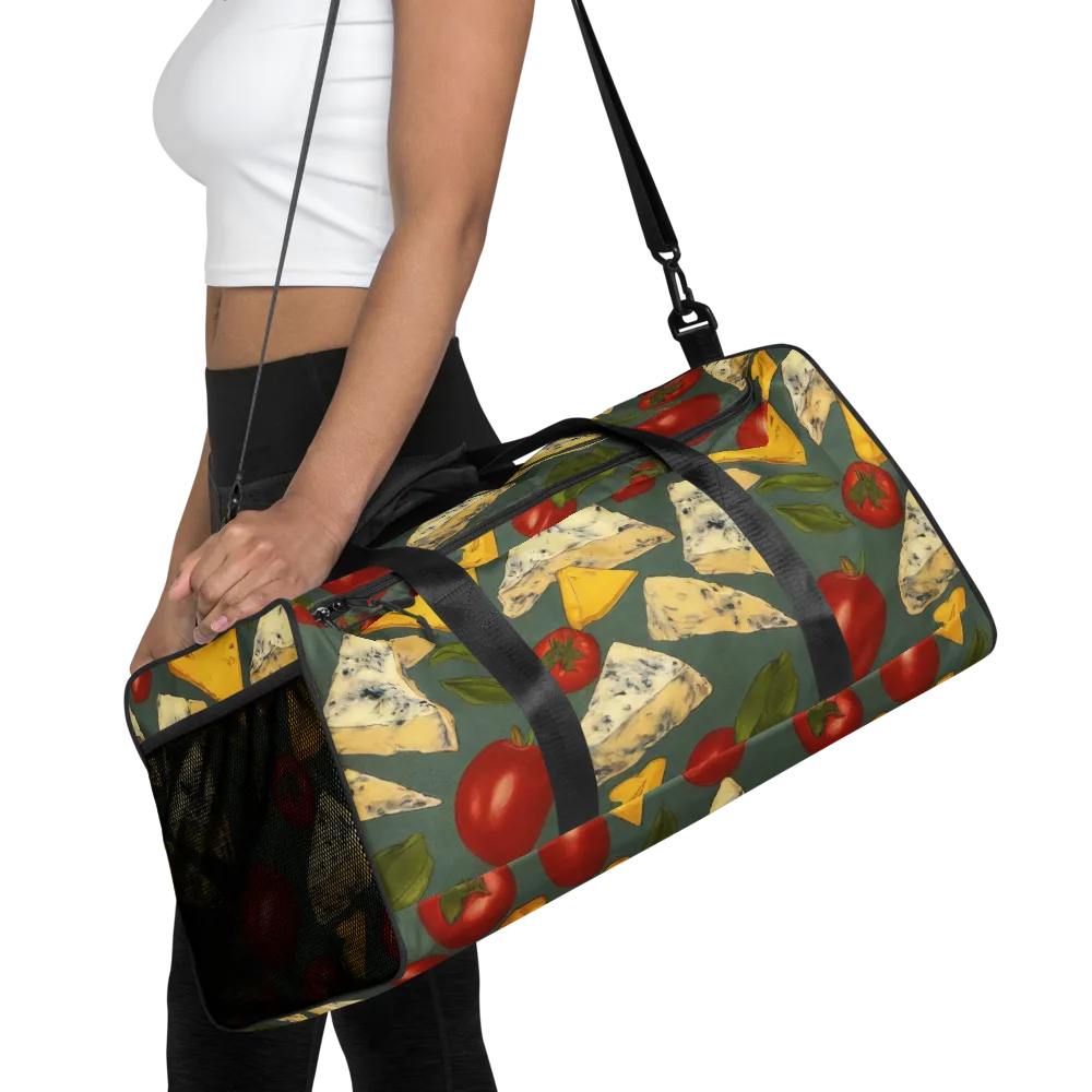 Market Day Blue on Duffle Bag — Front