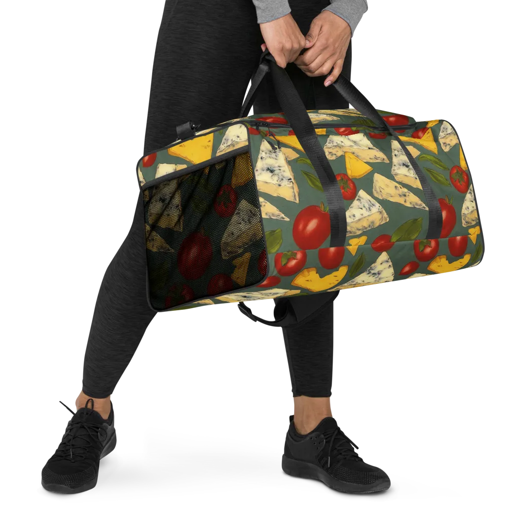 Market Day Blue on Duffle Bag — Right Front