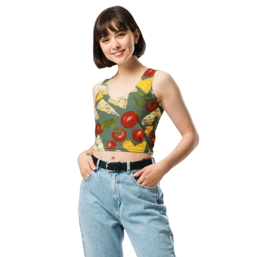 Market Day Blue on a Crop Top