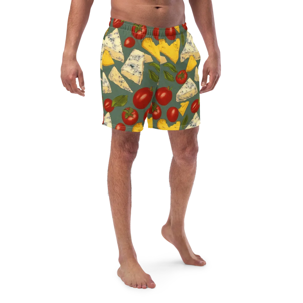 Market Day Blue on Swim Trunks — Front