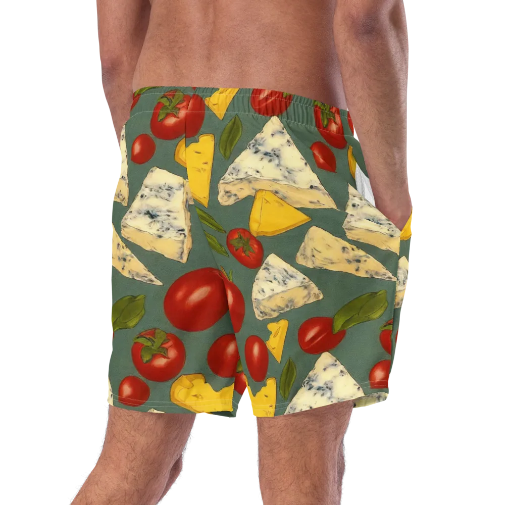 Market Day Blue on Swim Trunks — Right Back