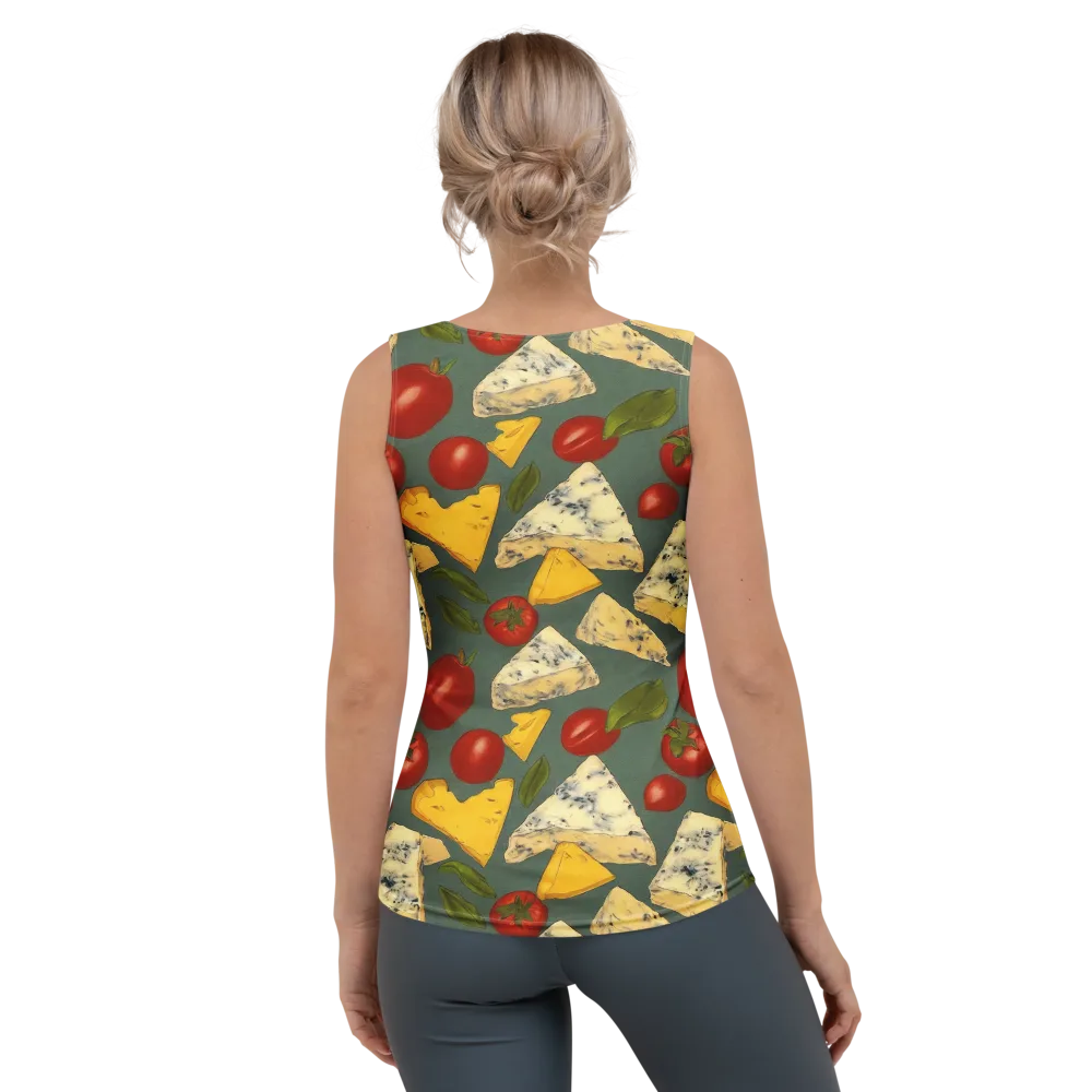 Market Day Blue on Women's Tank Top — Back