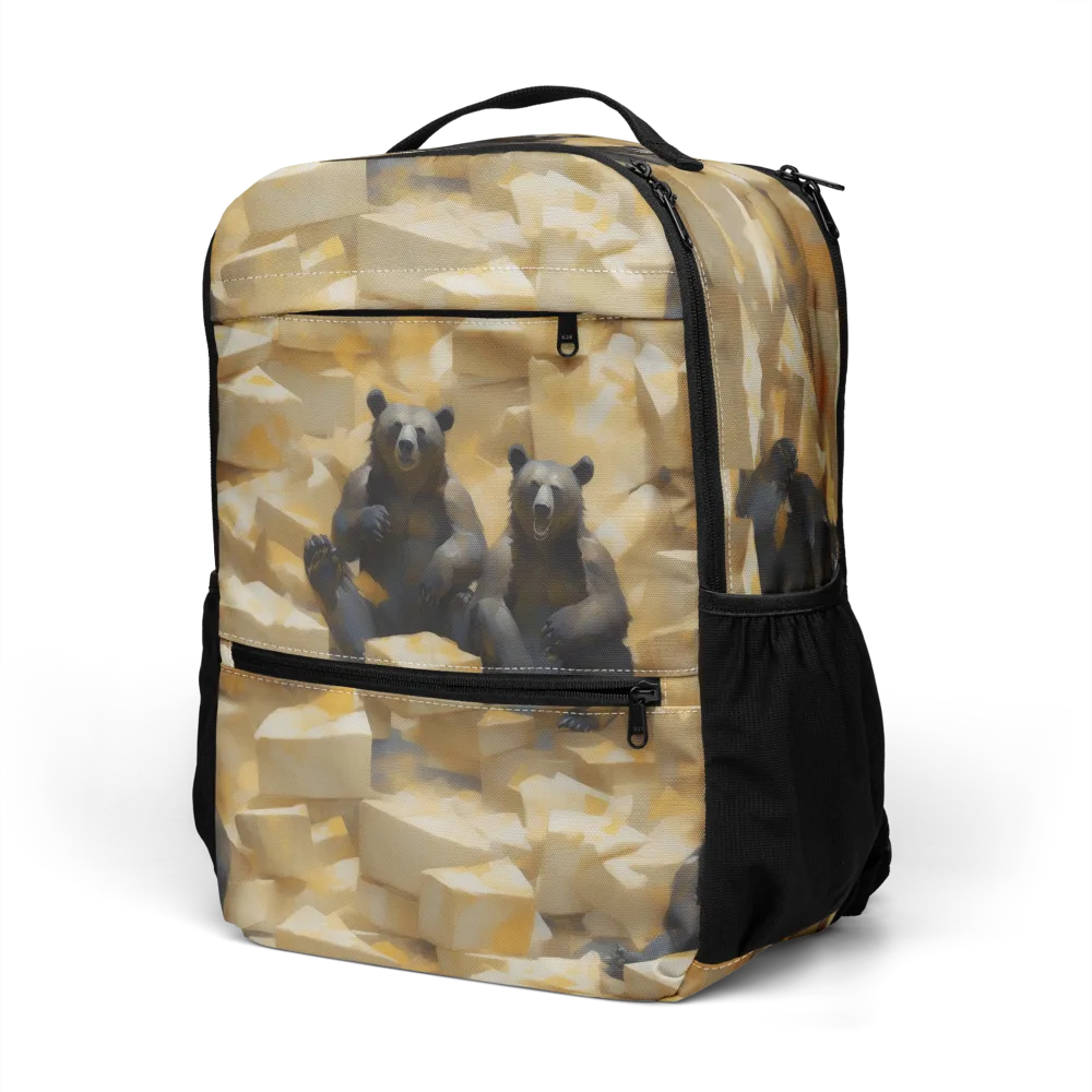 Cheddar Bear Society on Utility Backpack — Left Front