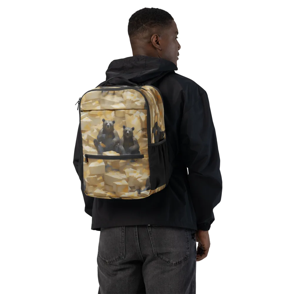 Cheddar Bear Society on Utility Backpack — Back