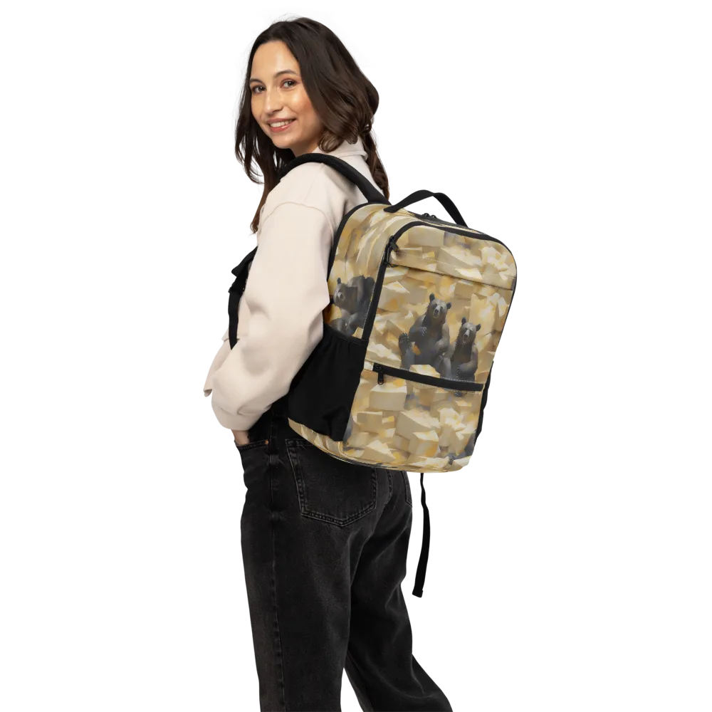 Cheddar Bear Society on Utility Backpack — Back