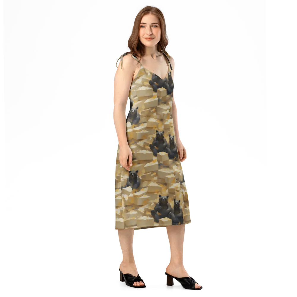 Cheddar Bear Society on Slip Dress — Right Front