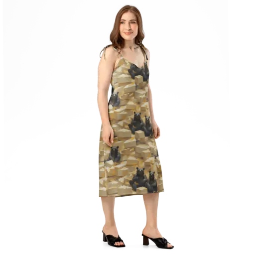 Cheddar Bear Society on a Slip Dress