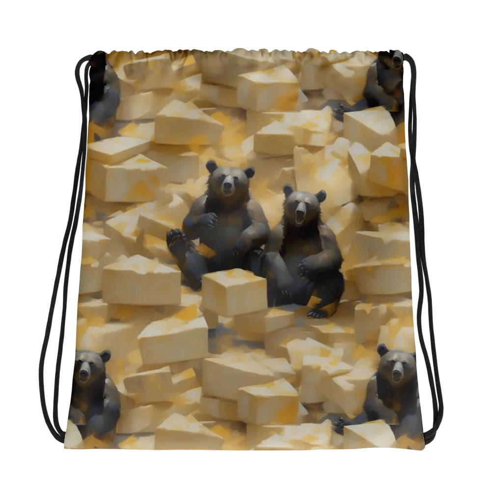 Cheddar Bear Society on Drawstring Bag — Photo