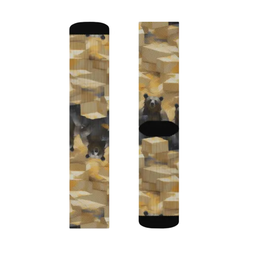 Cheddar Bear Society on a Socks