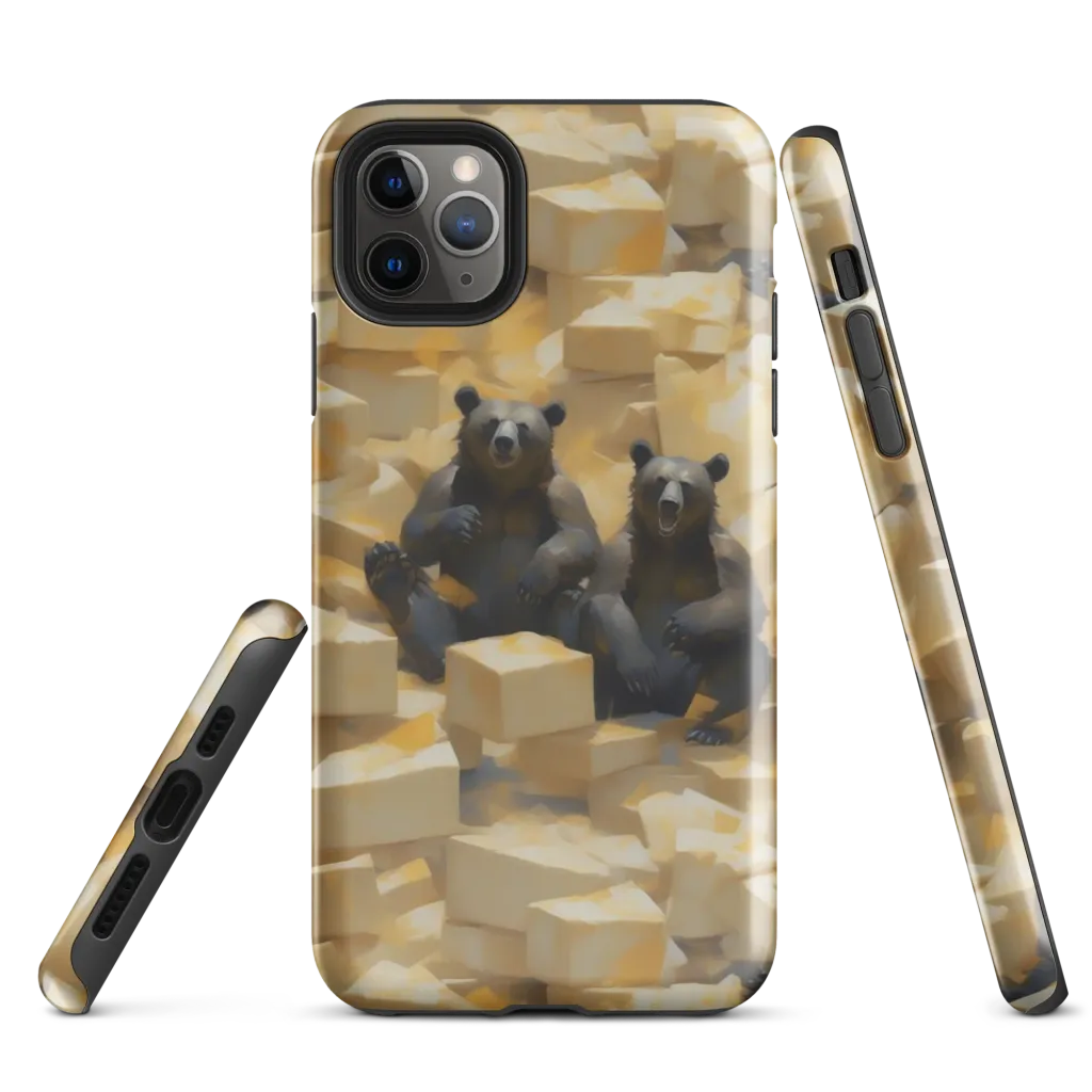 Cheddar Bear Society on Tough Case for iPhone® — Front