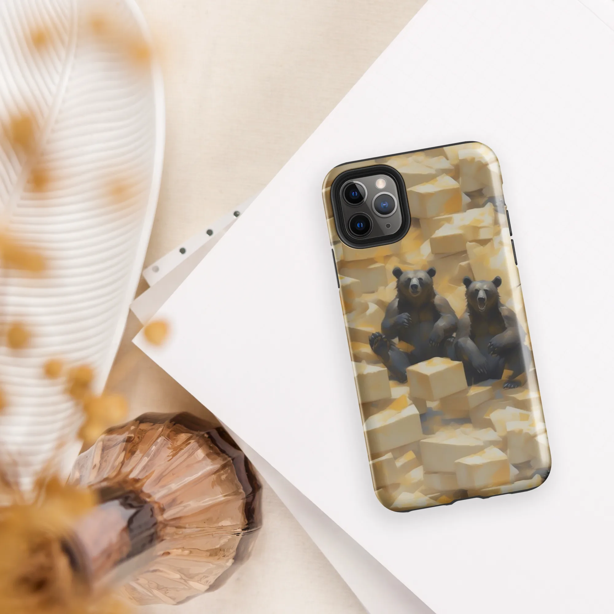 Cheddar Bear Society on Tough Case for iPhone® — Front