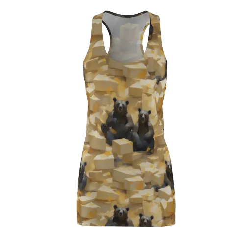 Cheddar Bear Society on a Racerback Dress