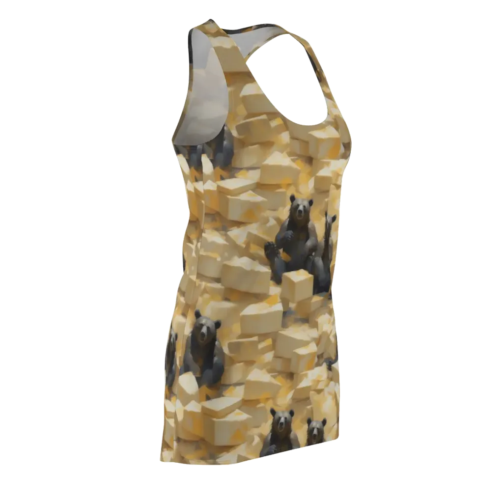 Cheddar Bear Society on Racerback Dress — Front Side