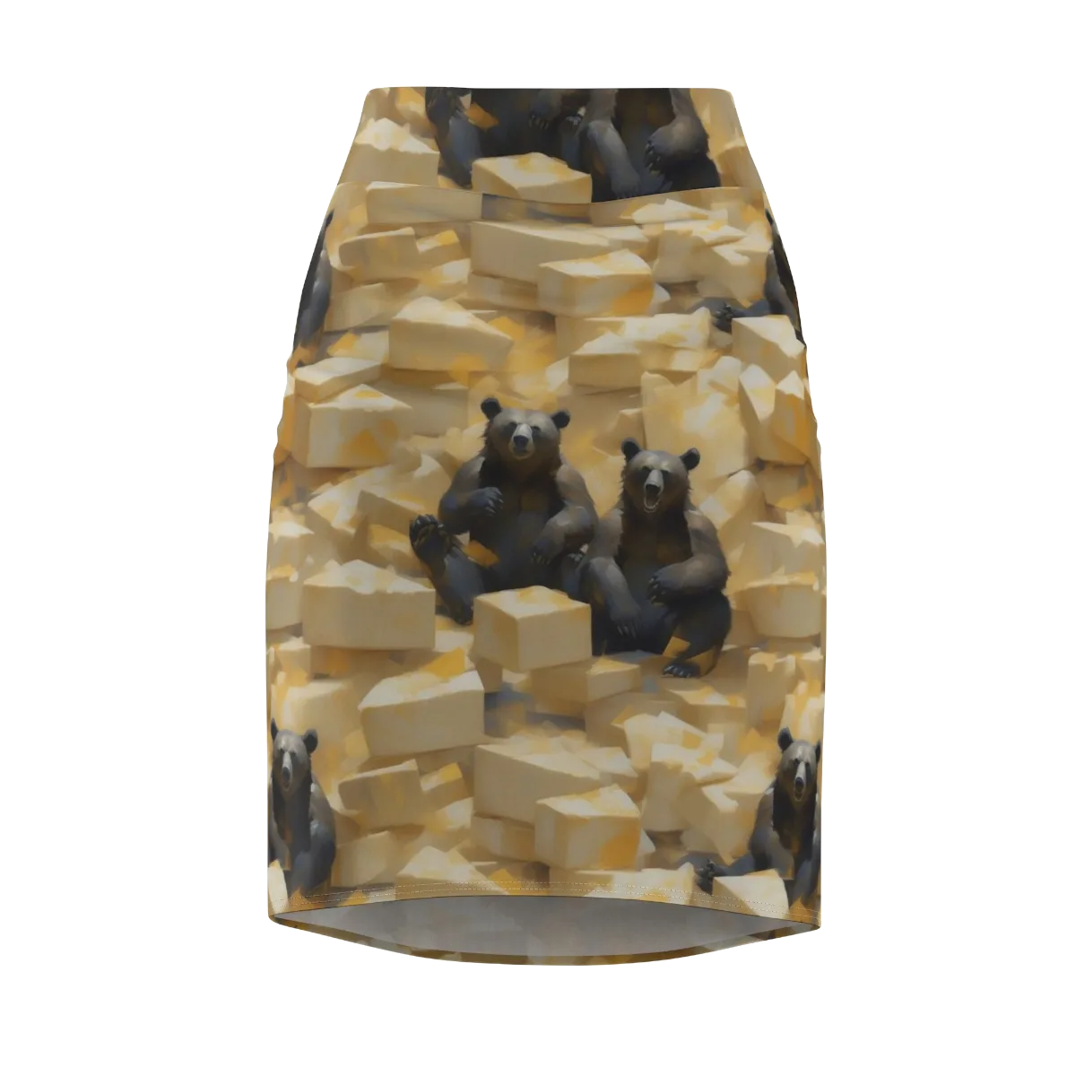 Cheddar Bear Society on Pencil Skirt — Front