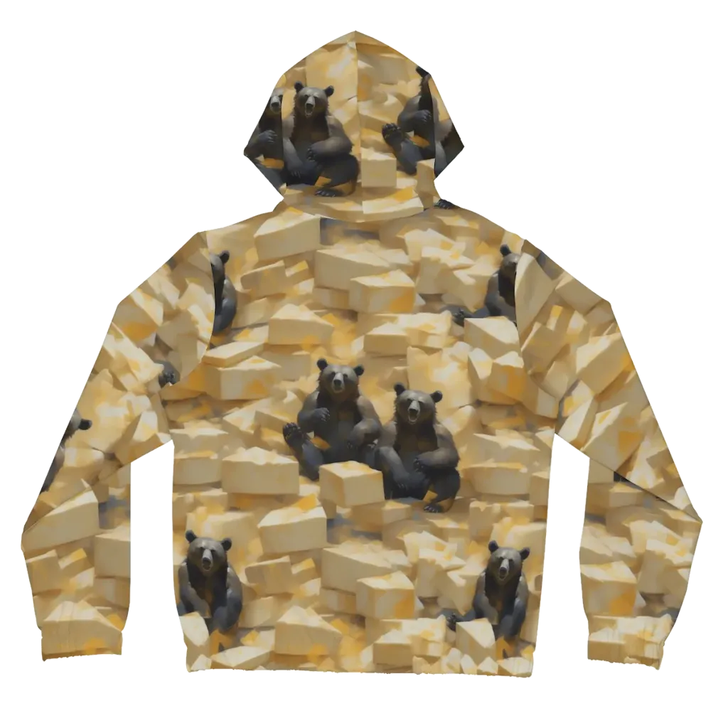 Cheddar Bear Society on Women's Full-Zip Hoodie — Back