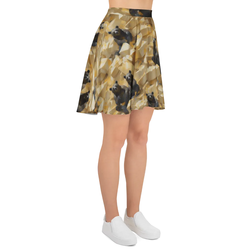 Cheddar Bear Society on Skater Skirt — Right