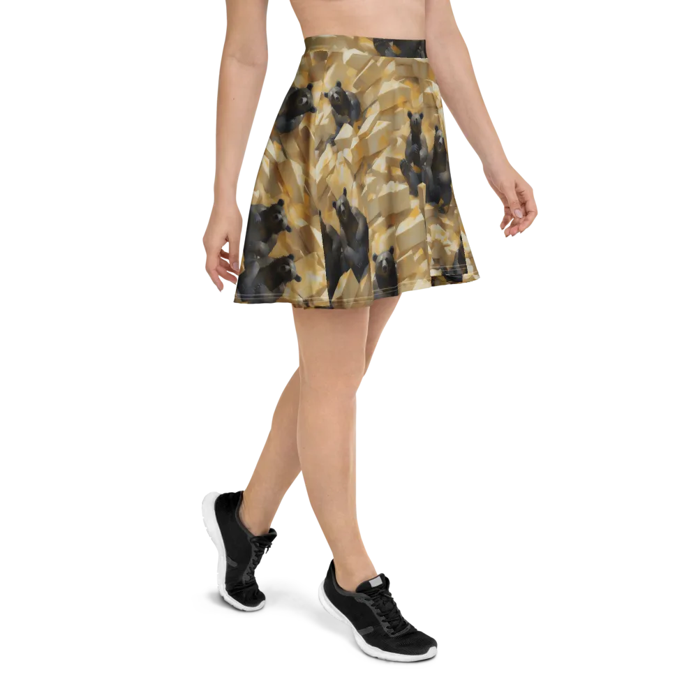 Cheddar Bear Society on Skater Skirt — Right