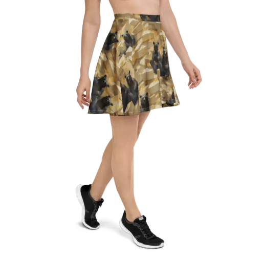 Cheddar Bear Society on a Skater Skirt