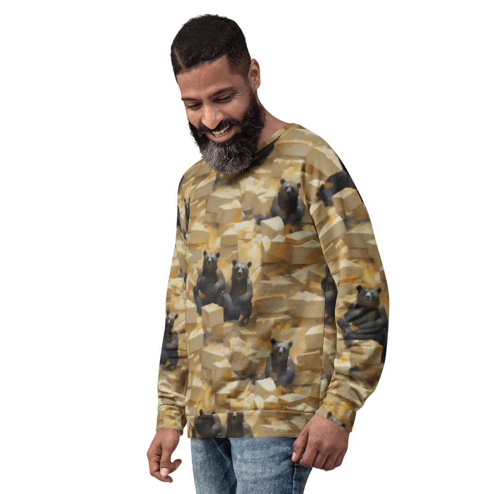 Cheddar Bear Society on Sweatshirt — Left Front