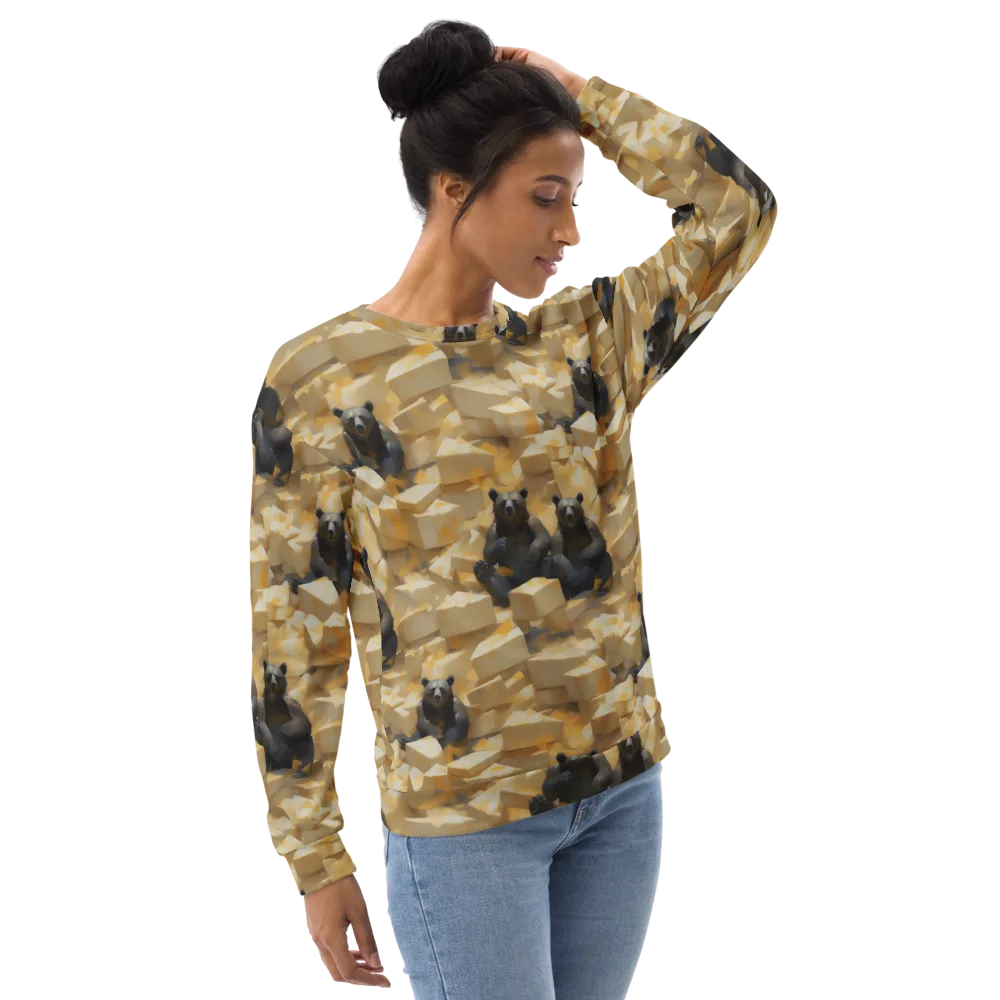 Cheddar Bear Society on Sweatshirt — Right Front
