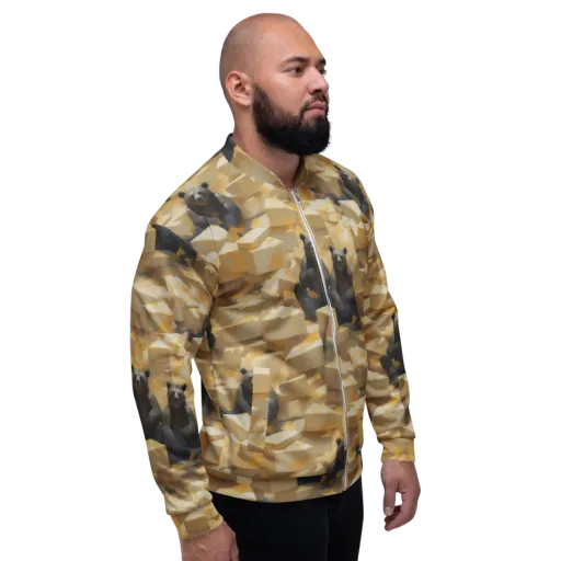 Cheddar Bear Society on a Bomber Jacket