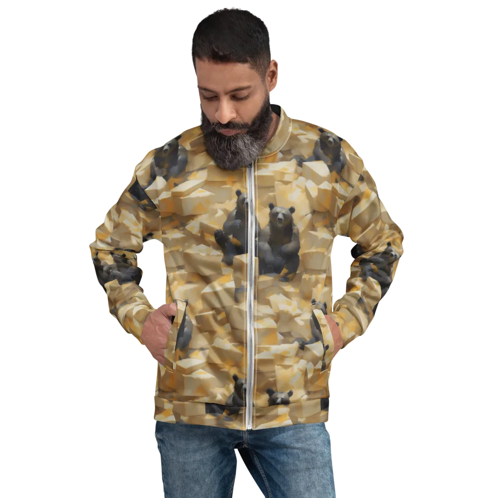 Cheddar Bear Society on Bomber Jacket — Front
