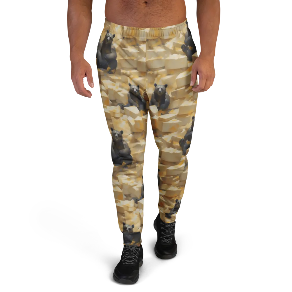 Cheddar Bear Society on Men's Joggers — Front