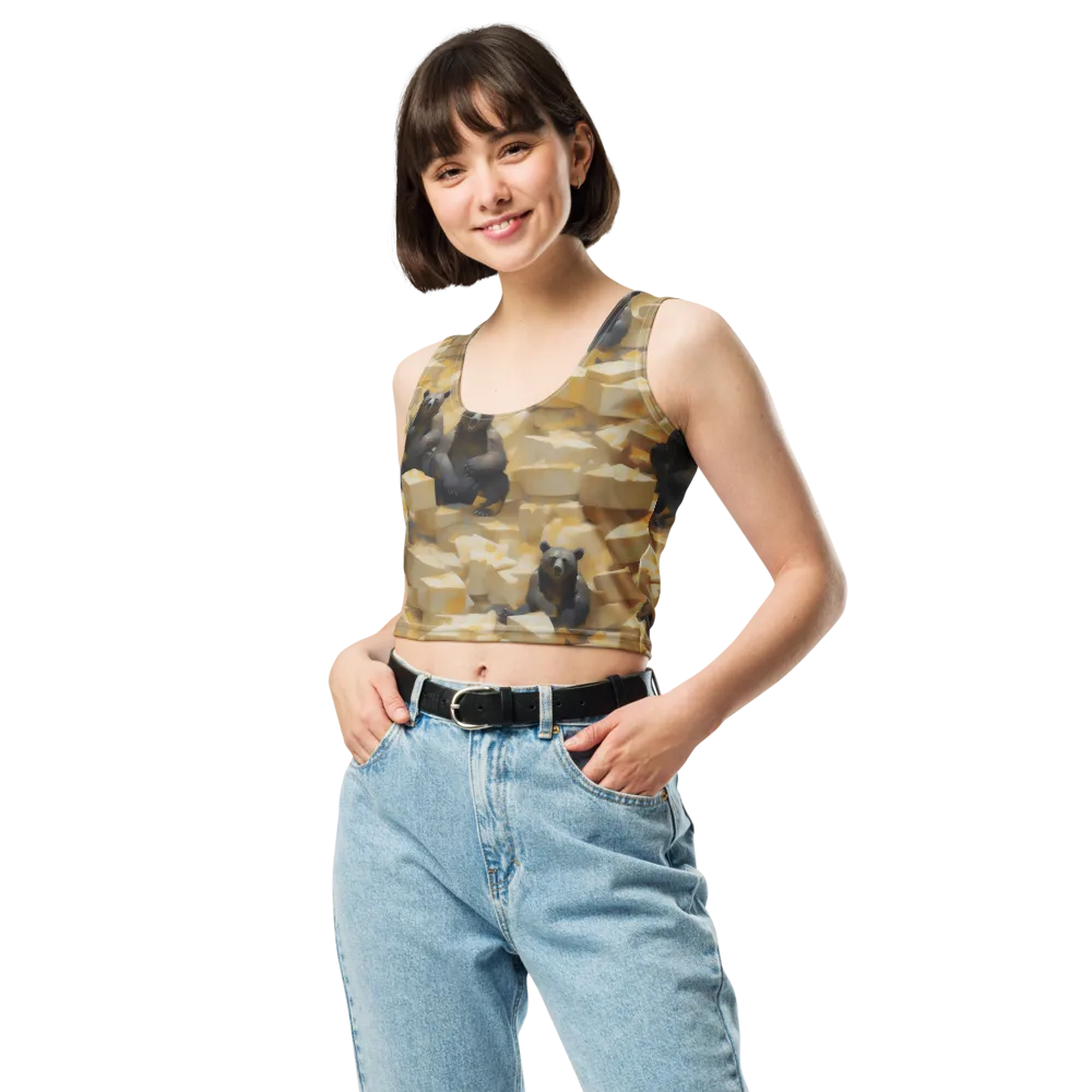Cheddar Bear Society on Crop Top — Front
