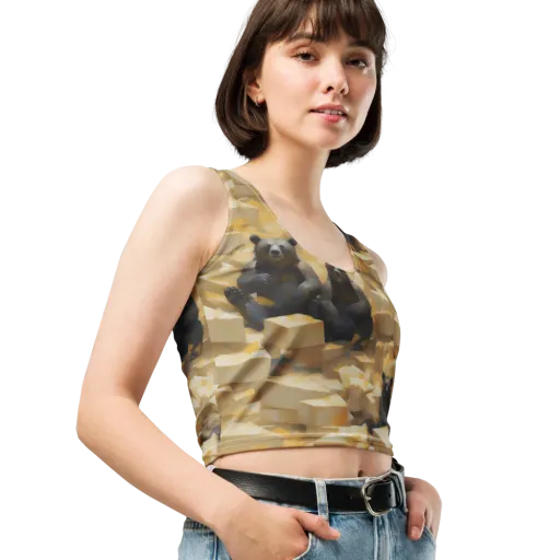 Cheddar Bear Society on a Crop Top