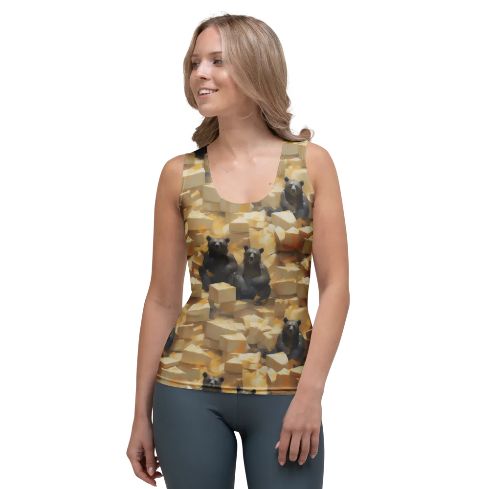 Cheddar Bear Society on Women's Tank Top — Front