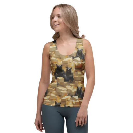 Cheddar Bear Society on a Women's Tank Top
