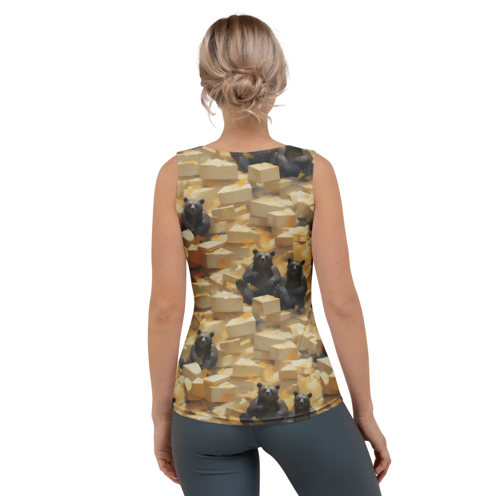 Cheddar Bear Society on Women's Tank Top — Back