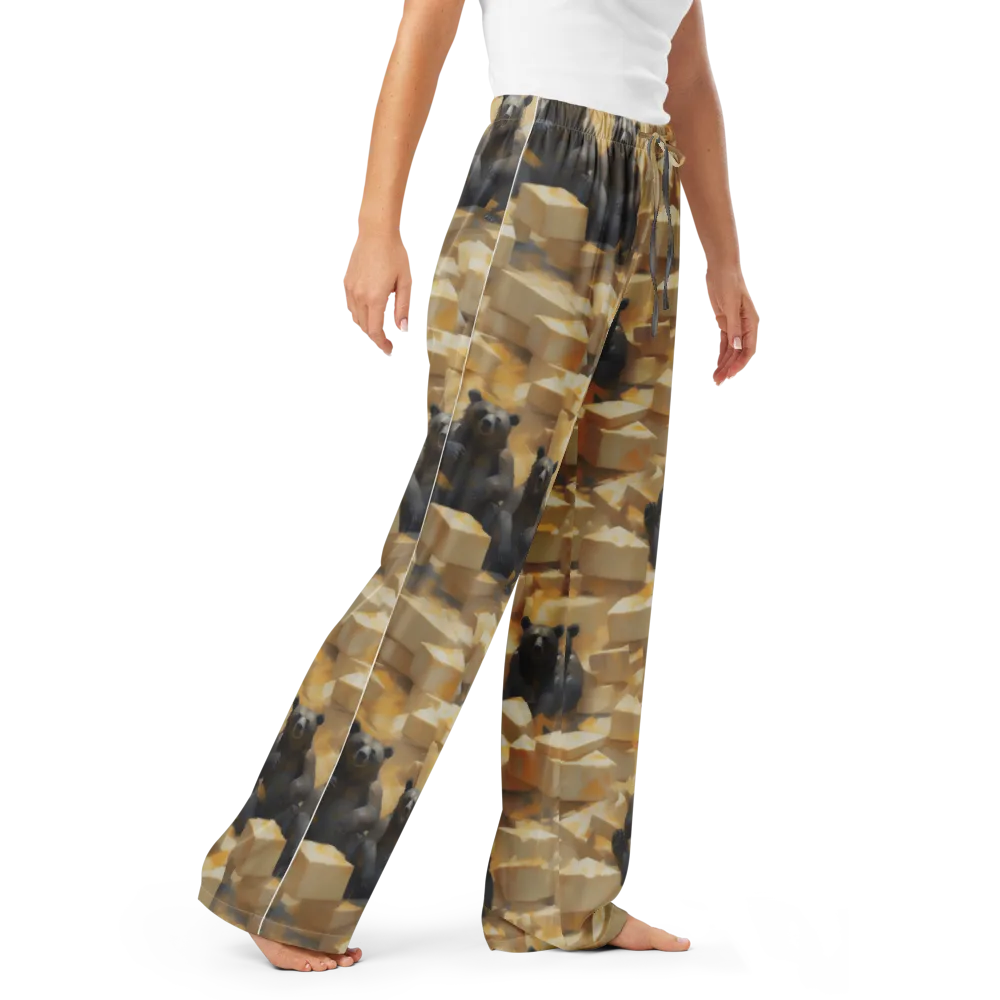 Cheddar Bear Society on Women's Pajama Pants — Right Front