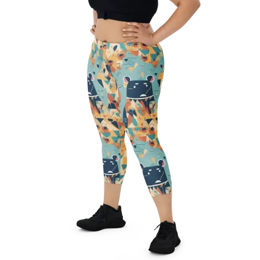 Carnival Critters on a Capri Leggings