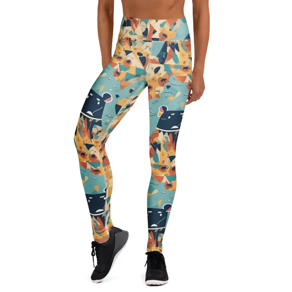 Carnival Critters on Yoga Leggings — Front