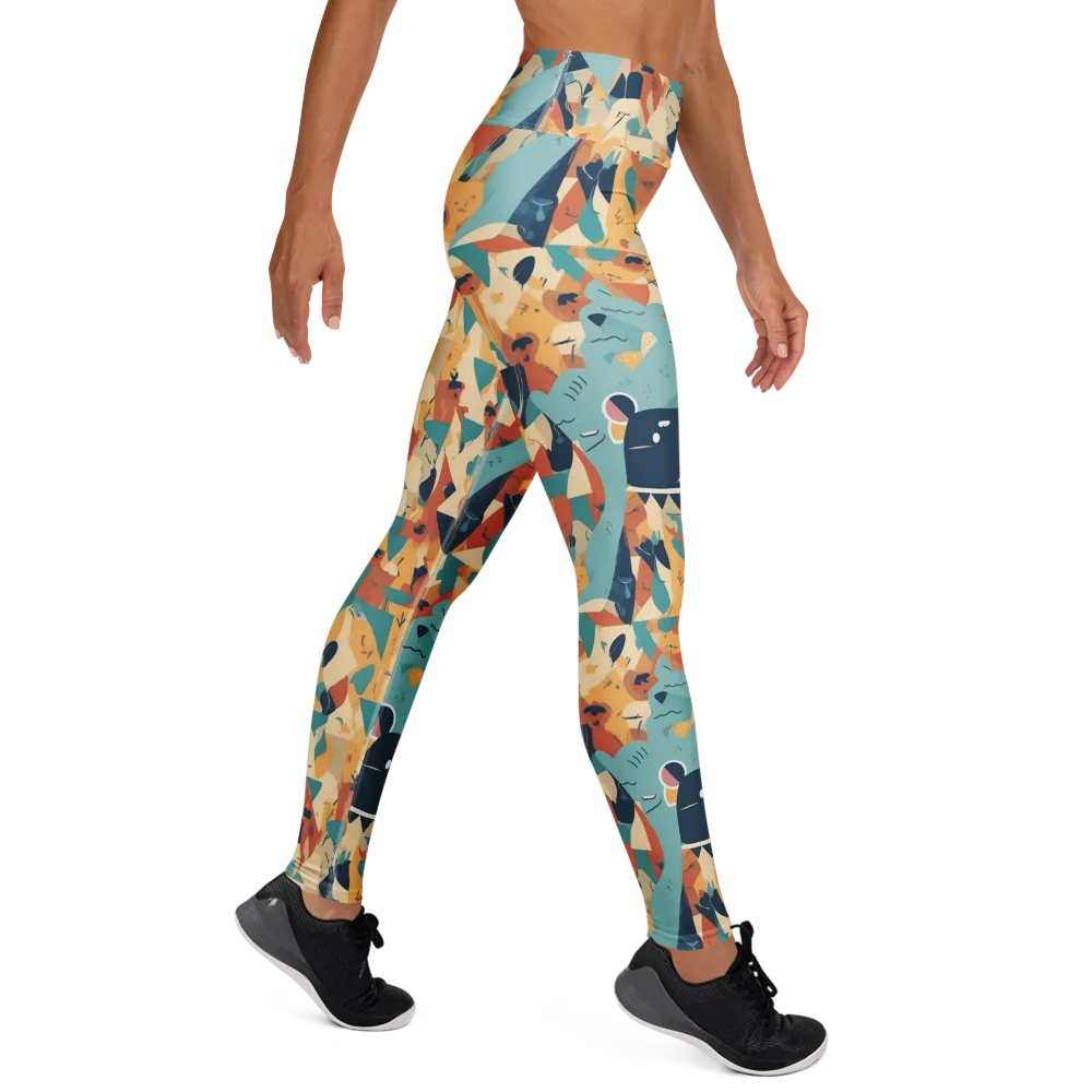 Carnival Critters on Yoga Leggings — Right