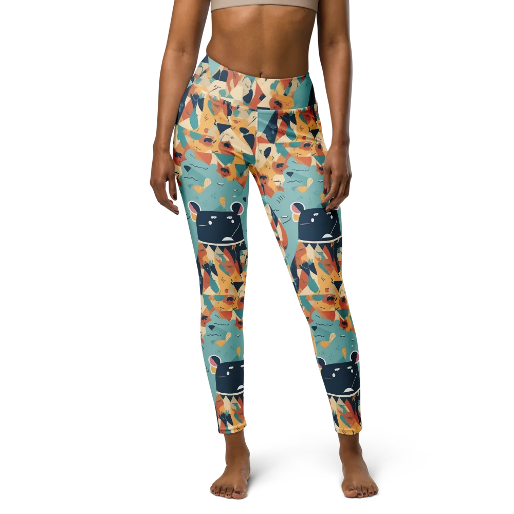 Carnival Critters on Yoga Leggings — Front