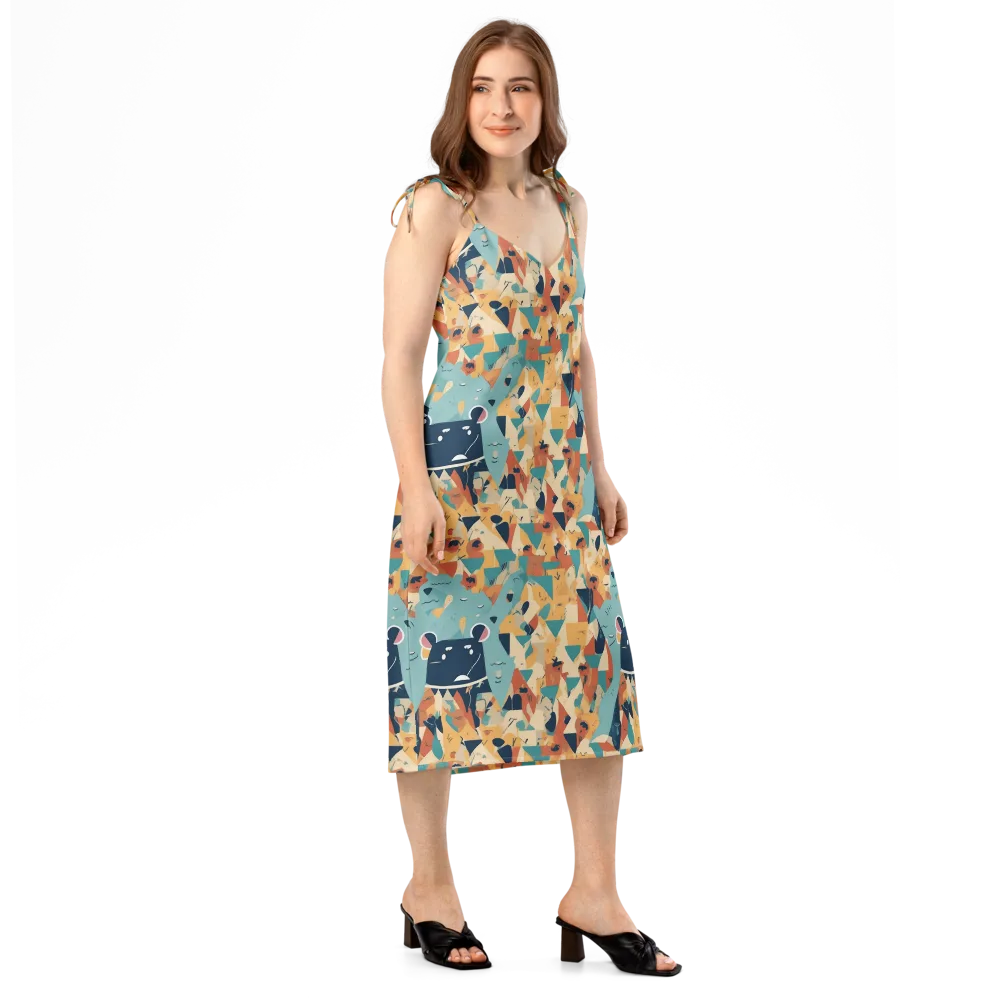 Carnival Critters on Slip Dress — Right Front