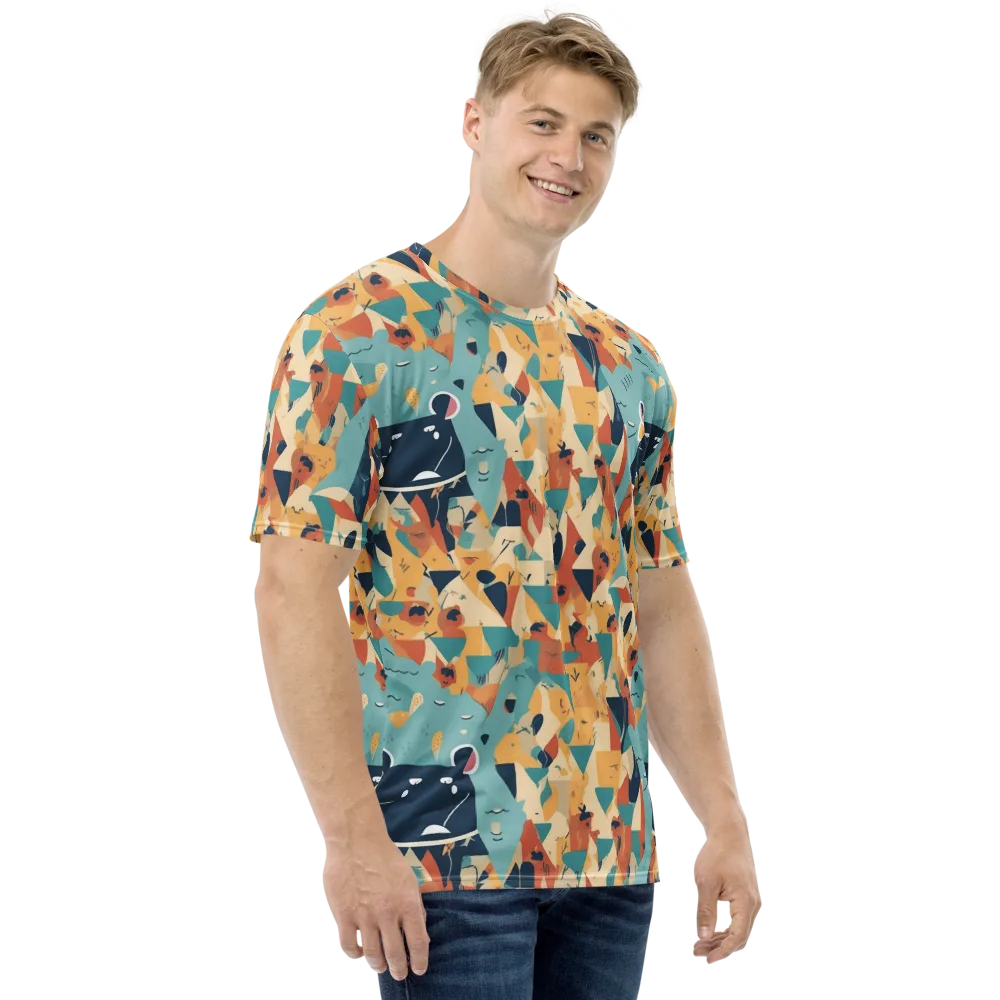 Carnival Critters on Men's Crew Neck T-Shirt — Right