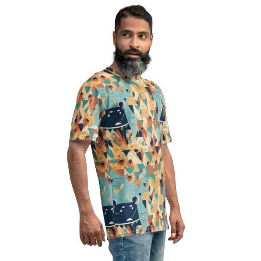 Carnival Critters on a Men's Crew Neck T-Shirt