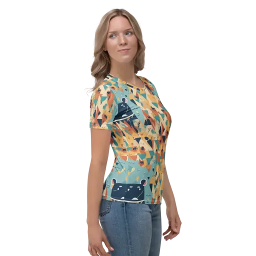 Carnival Critters on a Women's Crew Neck T-Shirt
