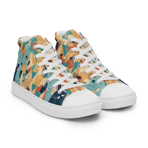 Carnival Critters on a Women's High Top Canvas Shoes