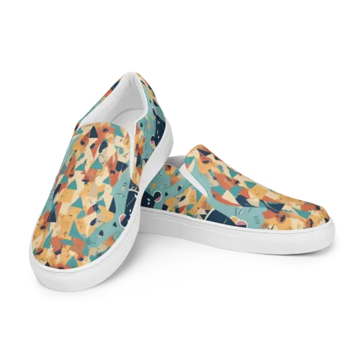 Carnival Critters on a Men's Slip-On Canvas Shoes